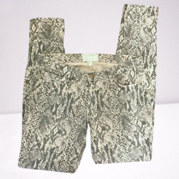 Current/Elliott The Ankle Printed Low-Rise Jeans - Picture 5 of 5